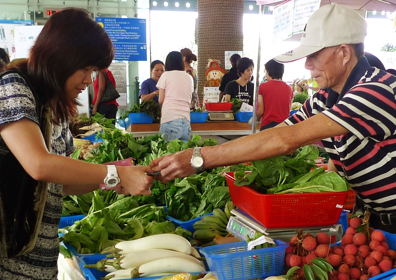 A farmers' market